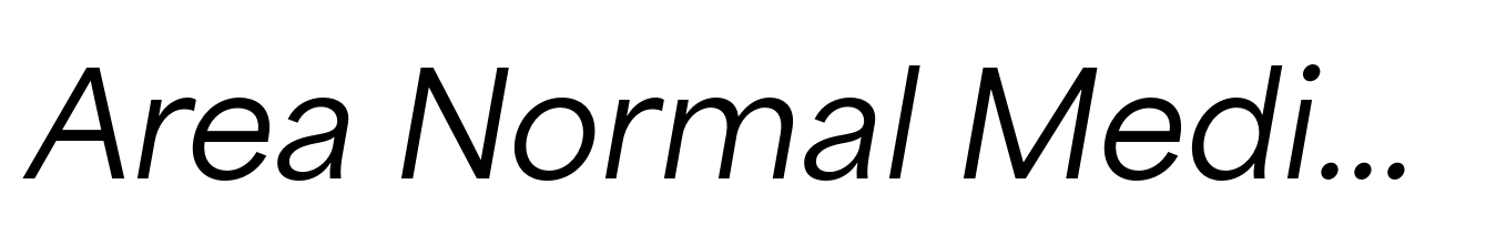 Area Normal Medium Italic